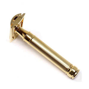 Prix d'usine Rasoir de sécurité en acier inoxydable de haute qualité réglable pour hommes, double lame dorée, garantie 1 an, couleur personnalisable - Product Image 2
