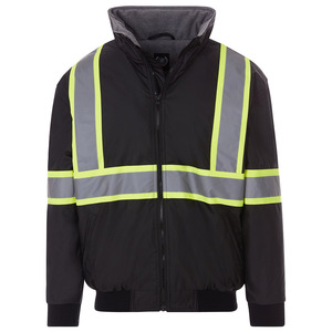 Veste de travail d'hiver pour homme LEADER SPORTS LS-SJ-06, orange, à capuche, longue, réfléchissante, 100% polyester, respirante, haute visibilité - Product Image 1
