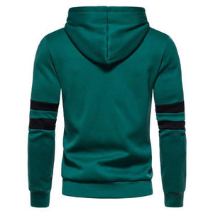 เสื้อฮู้ดดี้ผ้าหนาคุณภาพสูง ดีไซน์สีตัดกัน พร้อมโลโก้สีพื้นและเชือกผูกแบบมีเส้นขอบ - Product Image 6