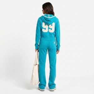 Conjunto Deportivo Informal Personalizado para Mujer, Sudadera con Capucha y Cremallera, Ligero, de Algodón y Felpa, Transpirable, Resistente al Viento y Ecológico - Product Image 3
