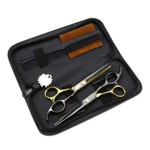 Ensemble de ciseaux de coiffure professionnels avec peigne et lames en acier inoxydable tranchantes pour usage en salon - Product Image 3