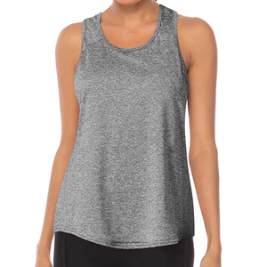 Débardeur de sport respirant pour femme en polyester et élasthanne, sans manches, pour yoga et fitness, séchage rapide, coupe ample - Product Image 1