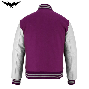 Vestes universitaires pour hommes, vestes bomber personnalisées, uniformes de baseball, sweat-shirts décontractés, couleur unie, broderie de logo personnalisée - Product Image 3