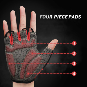 Guantes de ciclismo al por mayor para hombre y mujer, compatibles con pantalla táctil, a prueba de viento, guantes de ciclismo de medio dedo. - Product Image 2