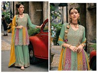 Nouveau concepteur lourd Georgette broderie haute qualité indien et pakistanais ethnique Punjab Gharara par Sterling Creations