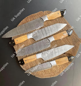 Nuevo Juego de Cuchillos de Cocina de 5 Piezas, Cuchillos Multifuncionales de Acero Damasco con Bolsa de Cuero Enrollable - Product Image 2