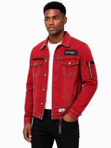 High Quality <b>Men</b> <b>Denim</b> <b>Jacket</b> Vintage Inspired Look Comfortable Fit Durable Construction Perfect For Casual Streetwear Fashion - Product Image 3