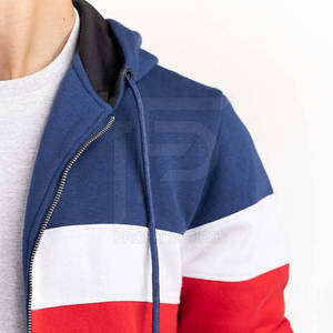 Sweat-shirts à capuche zippés pour hommes, style streetwear, broderie personnalisée, en molleton polyester-coton, coupe-vent et respirant, PROFIT SPORTS, vente en gros - Product Image 6