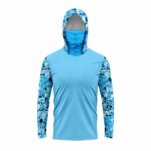 Maillot de football à manches longues pour homme, camouflage bleu, à capuche, ajusté, respirant, en polyester, pour toutes les saisons - Product Image 2