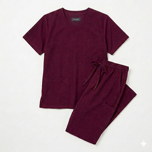 Unisex Premium Woven Jersey Needle-Detectable Matte <b>Scrub</b> <b>Sets</b> for Hospital Use - Product Image 4