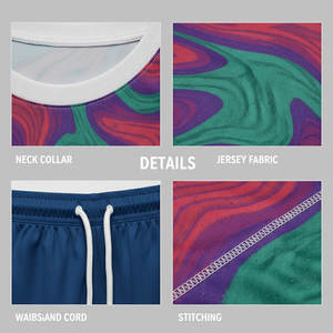 Maillot de football pour adulte, uniforme personnalisé pour équipe, 100% polyester, protection UV, appliqué, respirant, kit uniforme - Product Image 3