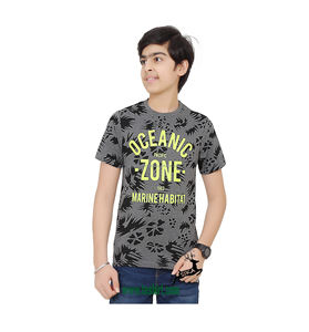 T-shirt décontracté à manches courtes et col rond en coton 100% respirant, imprimé animal, personnalisé, vente en gros pour enfants garçons - Product Image 6