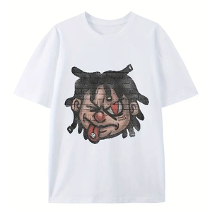 Camiseta de streetwear personalizada de alta calidad con estampado serigrafiado, corte cuadrado, 100% algodón, para hombre, con efecto lavado ácido. - Product Image 1