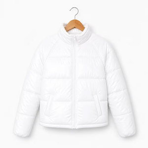 <b>Women</b>’s <b>Winter</b> Puffer <b>Jacket</b> Oversized Cropped Style <b>Warm</b> Down Bubble Quilted <b>Jacket</b> Windproof Fashionable White Color - Product Image 3