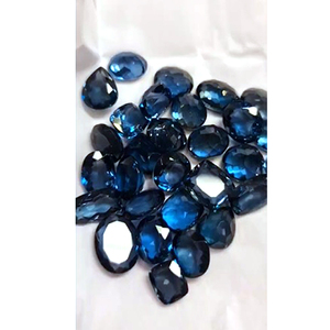 30 Piezas de Topacio Azul de Londres Natural de 9mm-15mm, Corte Oval/Octagonal/Pera/Cojín, 160 Quilates, Gemas Sueltas Iroc Sales - Product Image 1