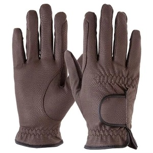 Custom Winter Horse Riding Gloves Printed Touch Screen Compatible Equestrian Leather Full <b>Finger</b> Gloves Wholesale Anti Slip - Product Image 1