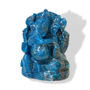 Estatua de Apatita Natural hecha a mano, escultura de Ganesha, cristal, talla de Ganesh, ídolo, figura de piedras preciosas, Art Deco, regalos de cuarzo - Product Image 2