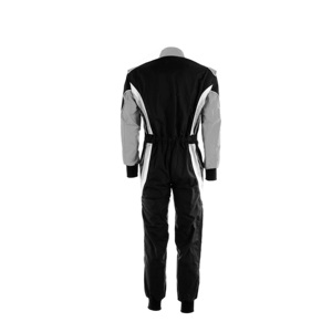Combinaison de course moto pour homme à manches longues, noire et grise, coupe-vent, toutes saisons - Product Image 1
