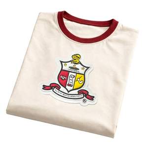 Camiseta Premium Kappa Alpha Psi Kream Chenille Crest Ringer, Talla Grande, Algodón de Alta Calidad, Insignia con Letras Griegas, Ropa de Fraternidad - Product Image 6