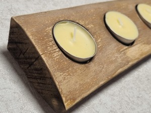 Portavelas de Madera Tipo Cuenco - Hecho a Mano con Grabado y Colores Personalizados, Decoración de Alta Calidad para el Hogar, Venta al por Mayor para Navidad - Product Image 4