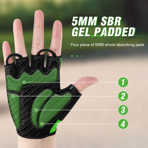 Guantes Deportivos de Ciclismo de Medio Dedo para Verano, Transpirables, Antideslizantes, con Almohadilla de Gel, Unisex, Servicios OEM, para Bicicleta de Montaña, Carretera, Gimnasio, Carreras, Esquí - Product Image 3