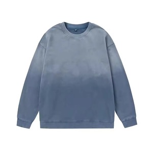 Sudadera Oversize con Cuello Redondo y Lavado Ácido para Hombre, Algodón Desgastado Personalizado, Felpa Francesa de Alto Gramaje, Ecológica, Estilo Urbano Casual - Product Image 2