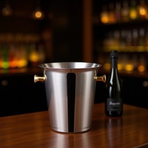 Premium professional commercial bar cocktail <b>serving</b> fast cooling stainless steel champagne chiller bucket - Product Image 2