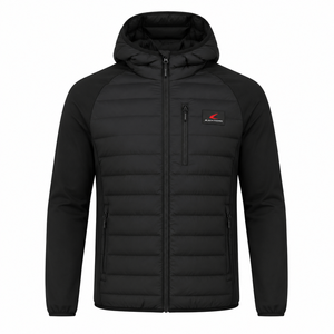 Chaqueta Acolchada Personalizada para Hombre, Invierno, Casual, Impermeable, Transpirable, Resistente al Viento, Tela de PU, Poliéster/Nailon, Cierre de Cremallera - Product Image 1