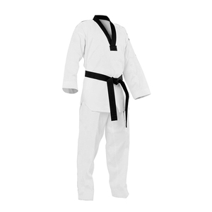 Wholesale Latest Design <b>Polyester</b>/Cotton Quick Dry Breathable Taekwondo Uniform Fight Wear Custom Logo Front OEM Service Unisex - Product Image 6