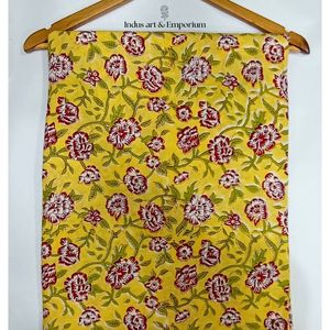 Tela de Algodón Cambray Estampada a Bloques 60x60, Tela de Algodón con Estampado Tradicional Jaipuri - Product Image 3