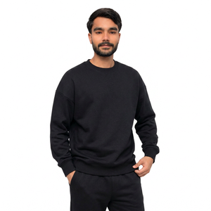 Wholesale custom tonal embroidery sweatshirt with puff print and boxy sweatshirt for US online brands - Product Image 4