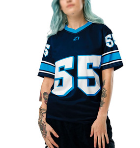 Camiseta de Fútbol Americano Sublimada Personalizada, Camiseta de Fútbol con Estampado Personalizado, Camiseta de Equipo de Fútbol Retro 100% Poliéster Unisex OEM - Product Image 4