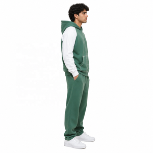 Sudadera Unisex con Capucha y Manga Raglán, Cierre de Cremallera, Corte Regular, Estilo Casual Urbano, con Bolsillo Frontal con Logotipo, Diseño de Chándal, ODM OEM - Product Image 2