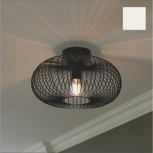 Lampe murale suspendue de forme ronde en maille noire, design moderne, pour la décoration de la maison, du salon, de la cuisine - Product Image 6
