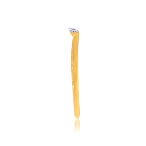 Bague à bande incurvée sertie de diamants - Bague de fiançailles en or de qualité supérieure pour femme - 0,35 ct de poids total - Fournisseur en gros - Product Image 3
