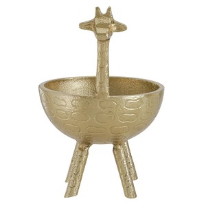 Cuenco decorativo de latón con forma de jirafa, adecuado para mesas de café, espacios de comedor y decoración de salas de estar, hecho a mano en India. - Product Image 3