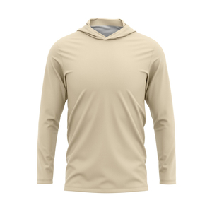 Camiseta de Manga Larga con Capucha para Hombre, Color Rosa Sólido, Informal, Tejida, Corte Regular - Product Image 4