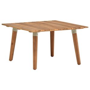Tavolino da caffè da esterno resistente 23,6x23,6 cm in legno massello di acacia marrone naturale, robusto ed elegante - Product Image 1