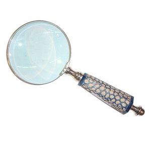 2024 antiguo Nuevo diseño ojo de cristal calidad bronce Metal Vintage indio artesanía al por mayor lupas de mano - Product Image 4