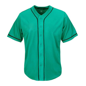 Custom Maktra Men's 100% Polyester Mesh Breathable Stitched Front Mandarin Collar Baseball Jersey <b>Short</b> <b>Sleeve</b> <b>Button</b>-<b>Up</b> Quick - Product Image 2