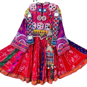 Afghani Kuchi Vestidos Tribal étnico vintage kuchi vestido, Afgano/Pakistán Kuchi fiesta tradicional multicolor Vestido - Product Image 1