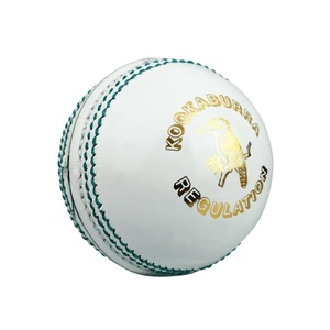Pelota de críquet de práctica Kookaburra, blanca, de cuero duro, para bate de sauce inglés. - Product Image 1