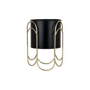 Minimalist Gold Plated Metal Flower Stand With Circular Design For Indoor Desk <b>Plant</b> Display - Product Image 5