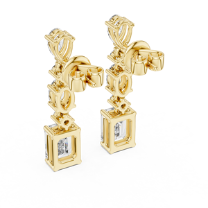 Boucles d'oreilles clous en or jaune 18 carats, taille poire, bijoux de luxe pour mariée, certifiées IGI, cadeau d'anniversaire ou de fête - Product Image 2