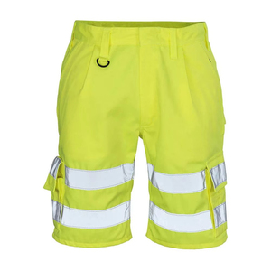 Shorts de travail haute visibilité, réfléchissants, robustes, cargo, pour la construction, vêtements de travail industriels, OEM, vente en gros - Product Image 6