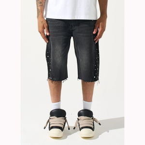 Shorts Bermuda Homme en Coton Uni Taille Mi-Haute avec Fermetures Éclair Style Décontracté Tissu Tissé Respirant - Product Image 5