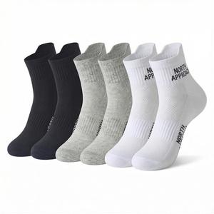North Approach Ankle <b>Socks</b> Solid Color Breathable <b>Running</b> <b>Socks</b> for Adults Summer Season - Product Image 1