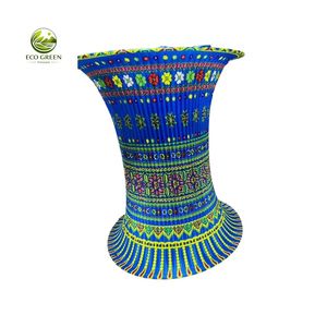 Farol de Tela Brocada Hecho a Mano Estilo Bohemio, Decoración Colgante Étnica Hmong Colorida para Hogar, Jardín, Cafetería, Restaurante - Product Image 5