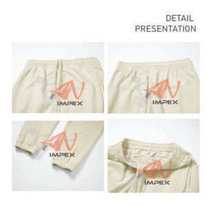 Pantalones Deportivos de Algodón y Poliéster de Alta Calidad, Estilo Casual, Cintura Media, Lisos, con Frente Plano, para Actividades al Aire Libre - Product Image 3