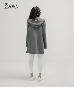 XEEP Customize Winter Casual Jersey Knitted Heat-Transfer Printed Hooded Hoodies <b>Men</b> Front Logo Pocket Breathable Quick-Dry - Product Image 2